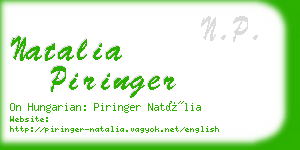 natalia piringer business card